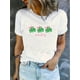 thumbnail image 1 of Womens St. Patricks Day Clover Print T-Shirt, TShirt Casual Round Neck Short Sleeve Cotton Street WeCamisetas de verano para mujer, manga corta, cuello redondo, casual, lindo, con gráficos, camisetas, 1 of 7