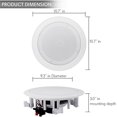 thumbnail image 3 of Pyle Pair 8” Bluetooth Flush Mount in-Wall in-Ceiling 2-Way Universal Home Speaker System Spring Loaded Quick Connections Polypropylene Cone Polymer Tweeter Stereo Sound 250 Watts, 3 of 4