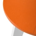 thumbnail image 5 of WestinTrends Pacifica HDPE Plastic Outdoor Round Adirondack Patio Side Table, White/Orange, 5 of 9