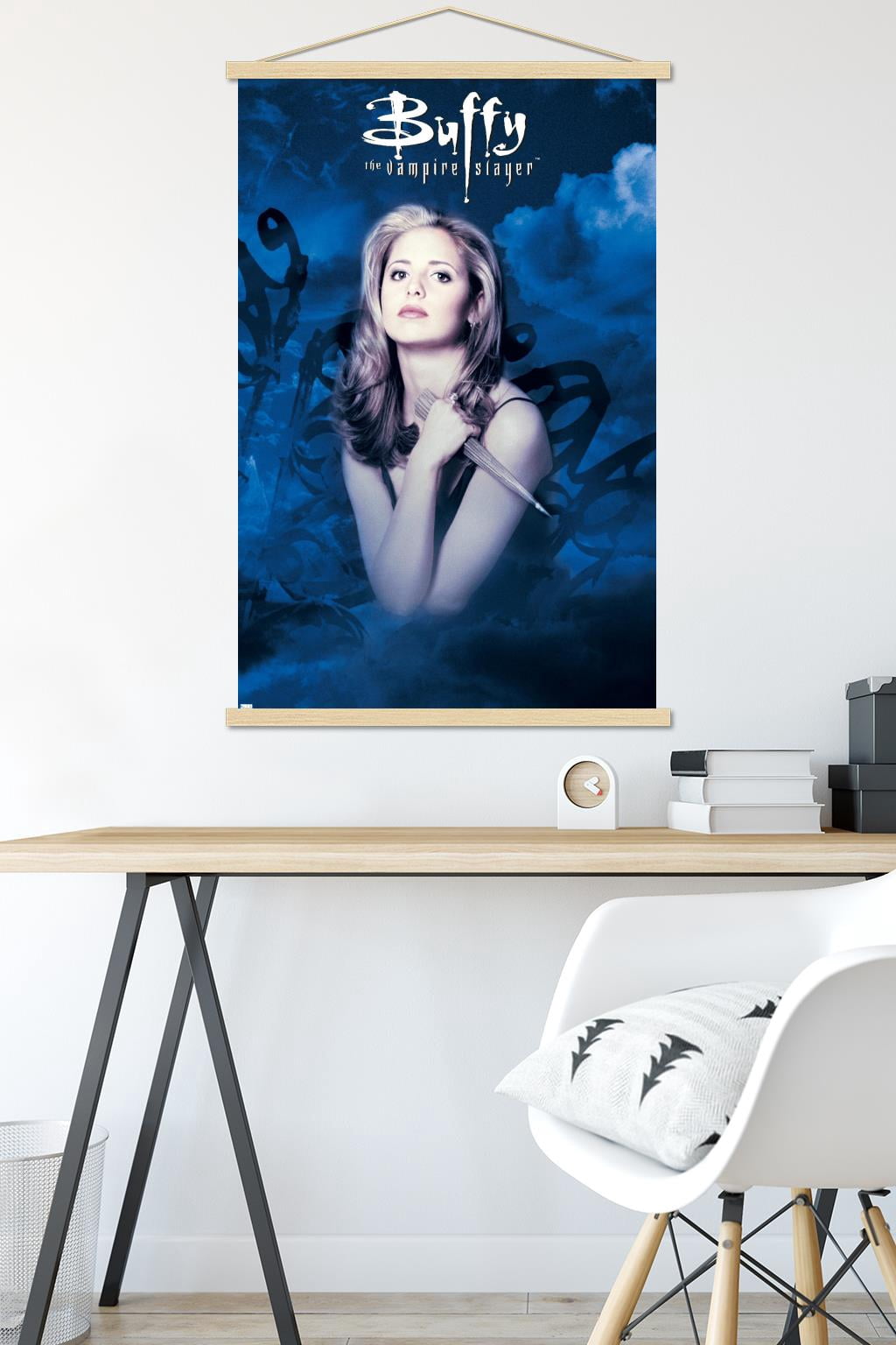 Buffy the Vampire Slayer - Season 1 One Sheet Wall Poster with Wooden Magnetic Frame, 22.375" x 34"