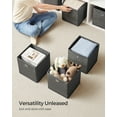 thumbnail image 3 of SONGMICS 10.2" Cube Storage Bin 6 Foldable Cube Organizer Bin with Handles Storage Box for Living Room Bedroom Office Misty Gray, 3 of 7
