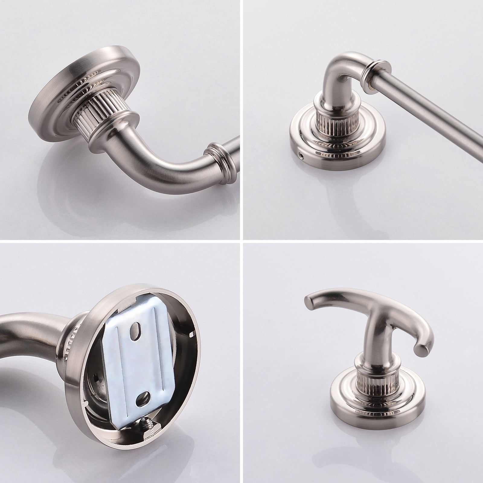 Bathroom Mirror Bathroom Hardware Set Brushed Nickel 4-Pieces Bathroom Towel Rack 24 Inches Adjustable Bathroom Accessories Set,Bathroom Cabinet