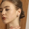 thumbnail image 2 of Fasjewly Flower Natural Pearl Earrings,925 Sterling Silver Heart Birthstone Stud Earrings Birthday Anniversary Christmas Jewelry Gifts for Women / Wife / Lovers, 2 of 11