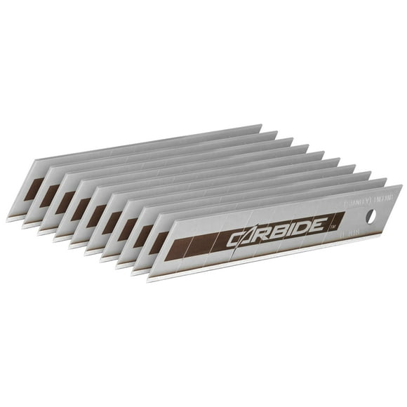 Cuchilla Snap Off Stanley STHT2-11818 de carburo, 18 mm, 10 unidades
