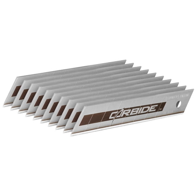 Cuchilla Snap Off Stanley STHT2-11818 de carburo, 18 mm, 10 unidades