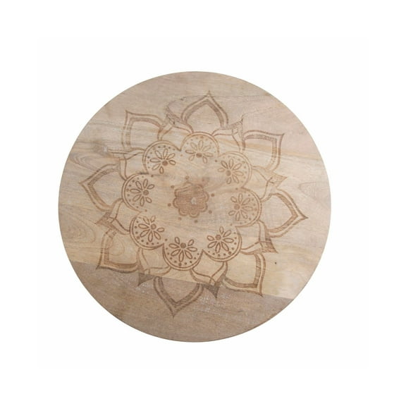 Thirstystone Mandala Etched Wood Lazy Susan, Brown