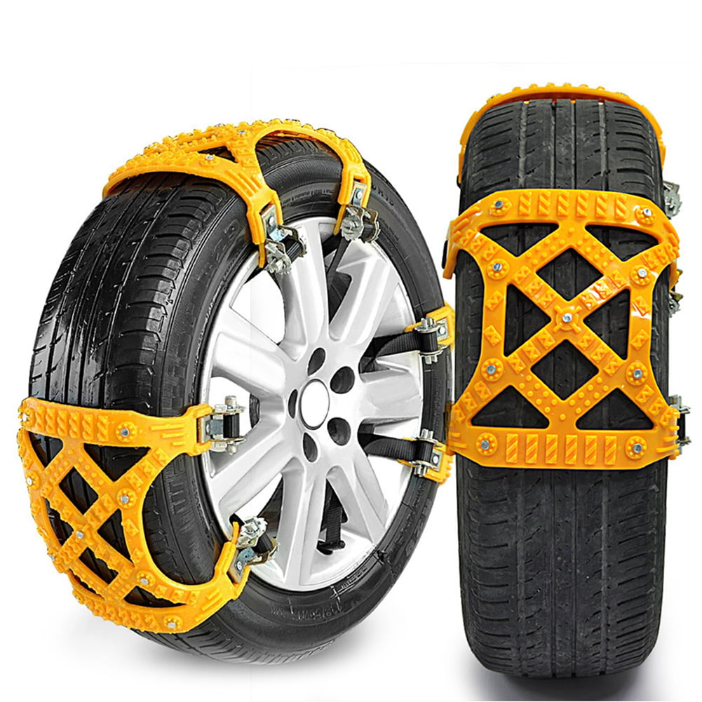 Reusable Anti Snow Chains of Car Snow Tire Chains for Car SUV Pickup Trucks Car Snow Chains Non-Slip Cable Tie Tire Chains for SUV 