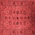 thumbnail image 1 of Ahgly Company Indoor Square Oriental Red Industrial Area Rugs, 3' Square, 1 of 4