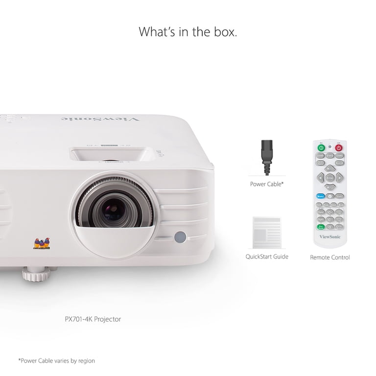 ViewSonic PX701-4K Smart High Def, Ultra HD, 3200 Lumens, 240Hz