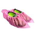 thumbnail image 2 of 50 Pairs Non-woven Fabric Disposable Shoes Covers Elastic Band Breathable Dustproof Anti-slip Shoe Covers for Man and Woman, Pink, 2 of 8