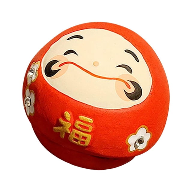 Preciosas figuras de escritorio, novedosas, pintadas a mano, estatuas y esculturas ornamentales. Rojo