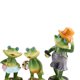thumbnail image 2 of 4x Cute Cartoon ranas escultura ornamental figurita estatua foto accesorios Gloria estatua de escultura de escritorio, 2 of 5