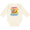 thumbnail image 3 of Inktastic Happy Birthday Grandma Floral Boys or Girls Long Sleeve Baby Bodysuit, 3 of 5