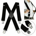 thumbnail image 2 of 50mm Wide Cross Braces For Men's Motorcycle Pants, Ultra-resistant, Adjustable And Elastic, Black, 2 of 5