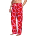 thumbnail image 2 of Xecao Red Love Heart Men's Straight Lounge Pajama Pants: The Ultimate in Comfortable Sleepwear, 2 of 9