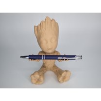 Clever Contraption Baby Groot Pen, Pencil & Phone Holder – Small Pot-Shaped Desk Organizer with 3 Compartments