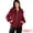 Burgundy, variant on Women's Stylish AK Plush Bomber Jacket S Burgundy