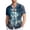 Blue, variant on Mens Easter Button Down Shirt With Jesus Cross Print Short Sleeve Lightweight Breathable Casual Top Spring Summer Slim Fit Blue L
