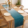 thumbnail image 3 of Table Runner 36 Inches Long for Kitchen Dining, Blue Ombre Dresser Scarf Farmhouse, Dining Table Decorations for Wedding/Parties, Contemporary Gradient Abstract Art 13 x 36 In, 3 of 8