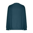 thumbnail image 4 of Kaprioy Womens Long Sleeve Swearshirts Crewneck Color Block Oversized Pullover Tops Casual Fall Fashion Clothes Blue, M, 4 of 5