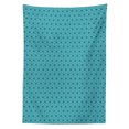 thumbnail image 2 of Abstract Tablecloth, Geometric Contemporary Interior Abstract Urban Maison Living, Rectangle Satin Table Cover Accent for Dining Room and Kitchen, 52" X 70", Aqua and Dark Teal, by Ambesonne, 2 of 2