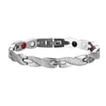 thumbnail image 2 of Pulsera Pareja Terapia Magnética Con Dragón Trenzado Brazaletes Desmontables (plateado), 2 of 7