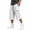 White, variant on TKKCS Mens Capri Cargo Shorts- Outdoor Hiking Elastic Waist Drawstring Casual Loose Fit Straight Leg Lightweight Long Shorts with Multi Pockets Beige Size 3XL