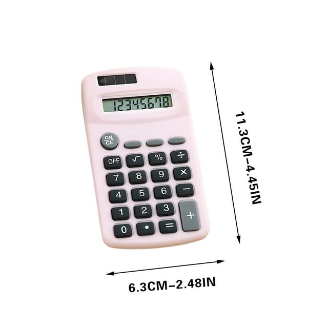 Btomtd Mini Student Electronic Computer Eight Digit Solar Portable Multifunctional Calculator, B