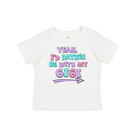 

Inktastic Yeah I d Rather Be with My Gigi in Pink Blue and Purple Gift Baby Boy or Baby Girl T-Shirt