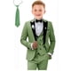 thumbnail image 1 of Conjunto de traje formal Tesscy Teen Boys, color verde salvia, talla 20, 5 piezas, 1 of 6