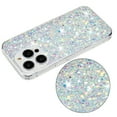 thumbnail image 3 of for iPhone 14 Pro Max Glitter Case, Cute Bling Sparkle Shiny Slim Soft Silicone Reflective Clear TPU Bumper Women Girls Shockproof Protective Phone Case for iPhone 14 Pro Max, White, 3 of 7