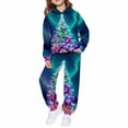 thumbnail image 4 of Mercatoo Boys Girls Christmas Pants Sets Sweatsuit 2 Piece Hoodie and Sweatpants Print Thicken Fall Winter 1racksuit Pants Sets, 4 of 8