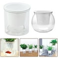thumbnail image 2 of Pot de Fleurs Auto-Arrosant Mini Design Rond pour Plantes Succulentes d'Intérieur, 2 of 9