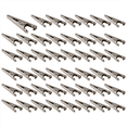 thumbnail image 2 of 100PCS 1.06IN / 27mm Mini Metal Alligator Clips, Crocodile Clamps Silver Tone Plated Test Line Spring Clamps., 2 of 8