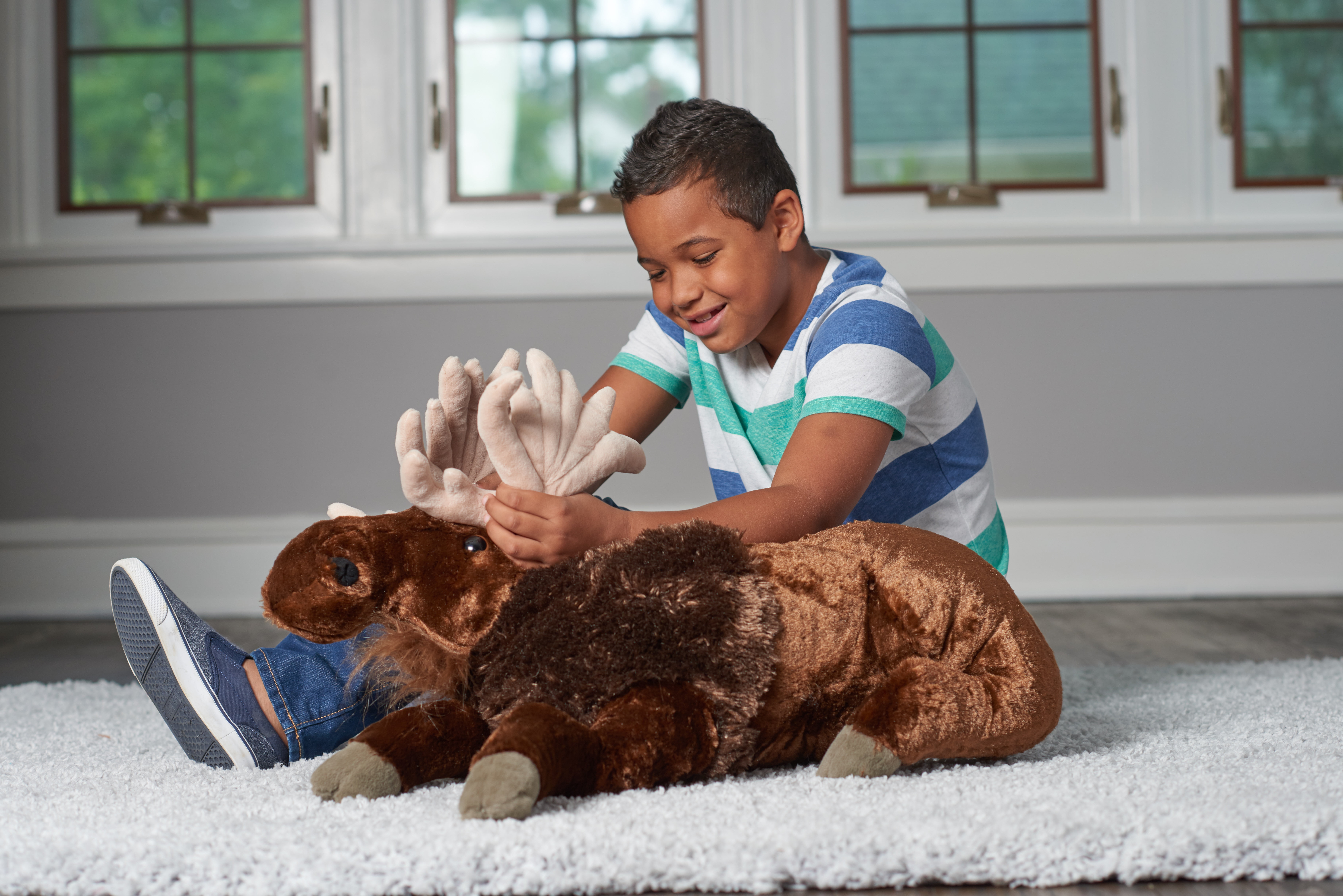 Wild Republic Jumbo Moose Plush, Giant Stuffed Animal, Plush Toy, Gifts for Kids, 30 Inches