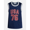 thumbnail image 5 of No Boundaries USA Vertical Stripe Mesh Tank Top, Men's XS-4XLT, 5 of 5