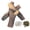 3 pack-Ceramic, variant on 5 pack-Ceramic Gas Fireplace Logs, Simulated Firewood for Indoor Fireplaces and Outdoor Fire Pits