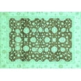 thumbnail image 1 of Ahgly Company Indoor Rectangle Oriental Turquoise Blue Traditional Area Rugs, 3' x 5', 1 of 4