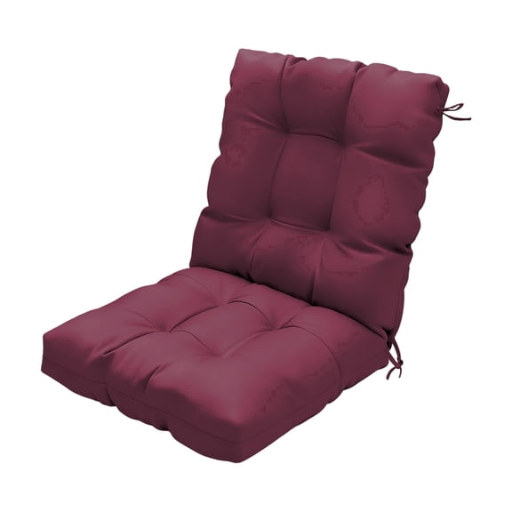 Outdoor High Back Chair Cushions 42"x 21" x 4", Water Resistant Patio Chair Cushions, Fade Resistant Seat Cushion for Outdoor Furniture Beaujolais