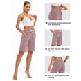 thumbnail image 6 of SPECIAL MAGIC Women’s Cotton Bermuda Sweat Shorts 10" Knee-Length Athletic Shorts with Pockets for Workout Lounge Sports, 6 of 6