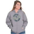 thumbnail image 3 of Working From Home Quarantine UFO Unisex Fleece Graphic Zip Up Hoodie Brisco Brands 2X, 3 of 5