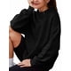 thumbnail image 2 of Sudaderas de Gran Tamaño para Mujer, Jersey de Cuello Alto, Sudaderas con Capucha de Larga, Tops, Conjuntos de Moda de Otoño, Ropa. Negro XXL, 2 of 8
