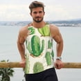 thumbnail image 6 of Logiee Cactus And Succulent Print Men's Workout Tank Top,Quick Dry Workout Tank Top,Gym Muscle Tee,Fitness Bodybuilding Sleeveless T Shirt-X-Large, 6 of 7