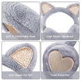 thumbnail image 3 of Orejeras de gato cálidas de invierno para mujer, lindas orejeras de Catear, diadema de piel sintética, orejeras para exteriores, 3 of 5