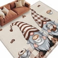 thumbnail image 2 of 6'x9' Area Rugs, Coffee Gnomes Indoor Outdoor Area Rug for Living Room Bedroom, Coffee Cups Beans Beige Plaid Washable Bathroom Rugs Kitchen Floor Carpet Mats Home Decor Aesthetic, 2 of 8