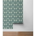 thumbnail image 6 of NextWall Teal & Sandstone Pimpernel Floral Peel and Stick Wallpaper, 6 of 6