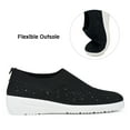 thumbnail image 5 of JENN ARDOR Women's Mesh Slip on Trainer Fitness Walking Running Sports Sneakers Casual Shoes Black，Size 9.5, 5 of 8