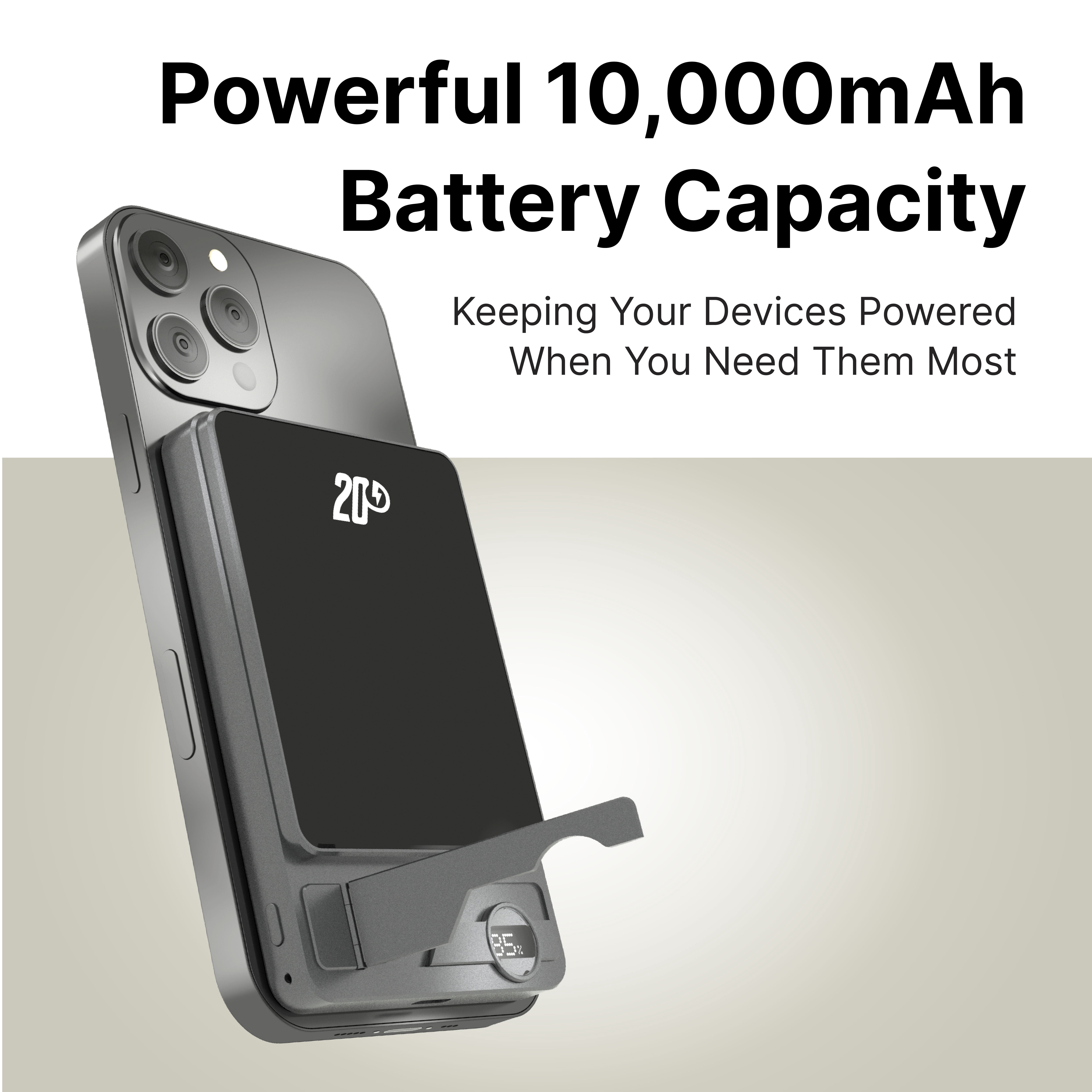 Magnetic Wireless Portable Charger, 10000mAh Power Bank with 20w Fast Charging for Phone Airpods and Watch