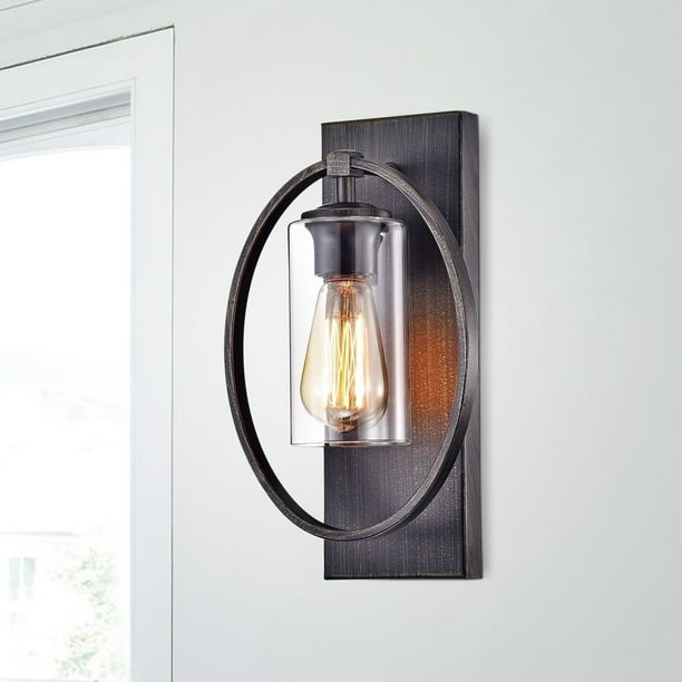 Light Wall Sconce Clear Glass Shade Fixture Lighting ...