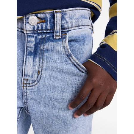 Wonder Nation Boys Vintage Straight Leg Denim Jeans, Sizes 4-18 and Husky